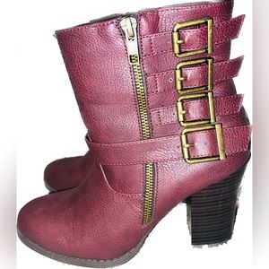 Burgundy Booties 🍁🍂